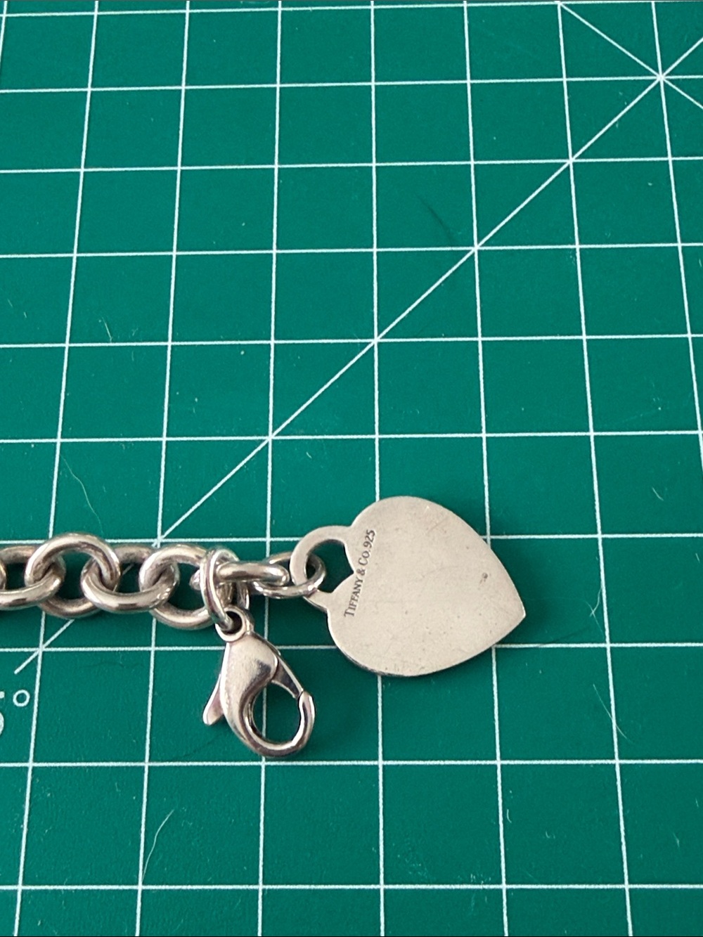 Tiffany & Co. Sterling Silver Heart Tag Charm Bracelet 7.5” - Picture 5 of 5